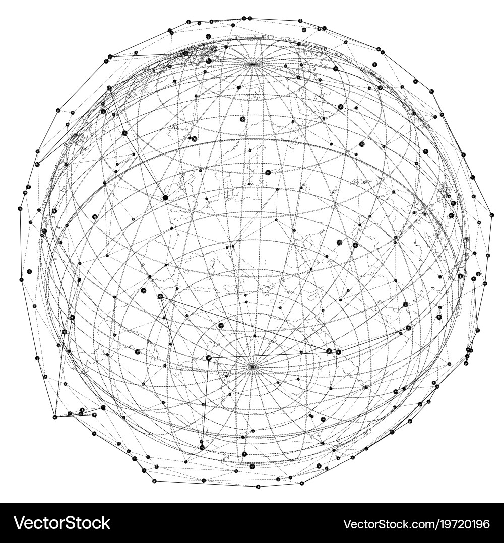 Global Network Globe vector image