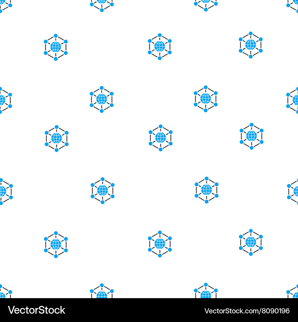 Global web structure flat seamless pattern vector image