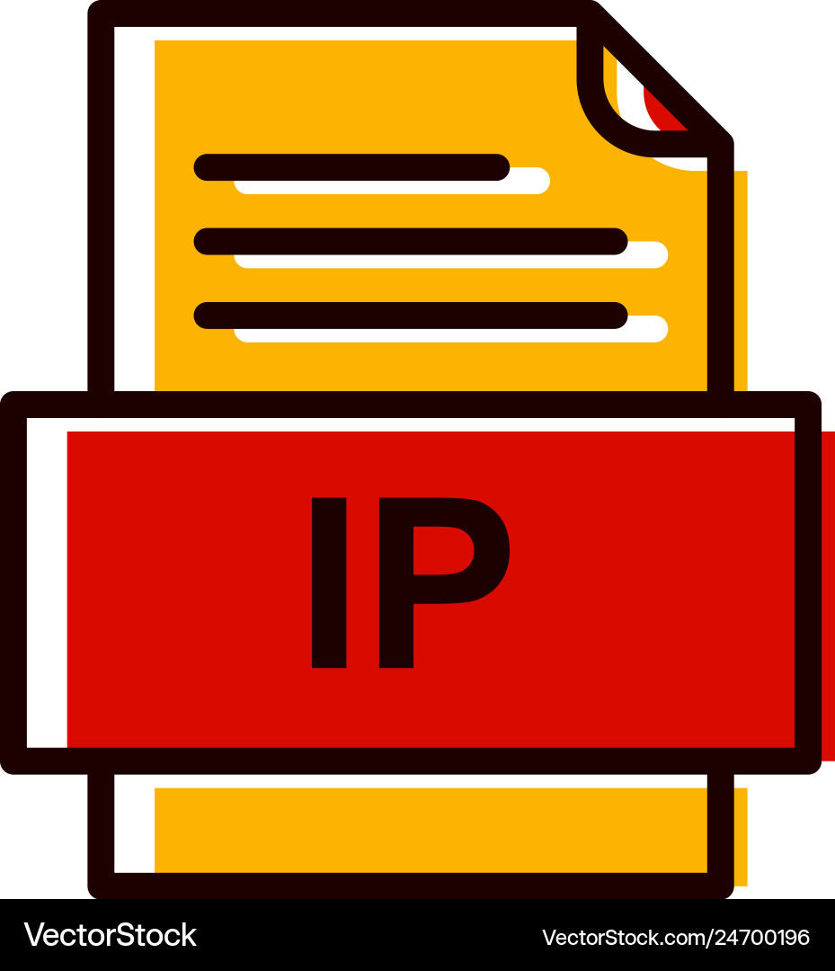 Ip file document icon vector image
