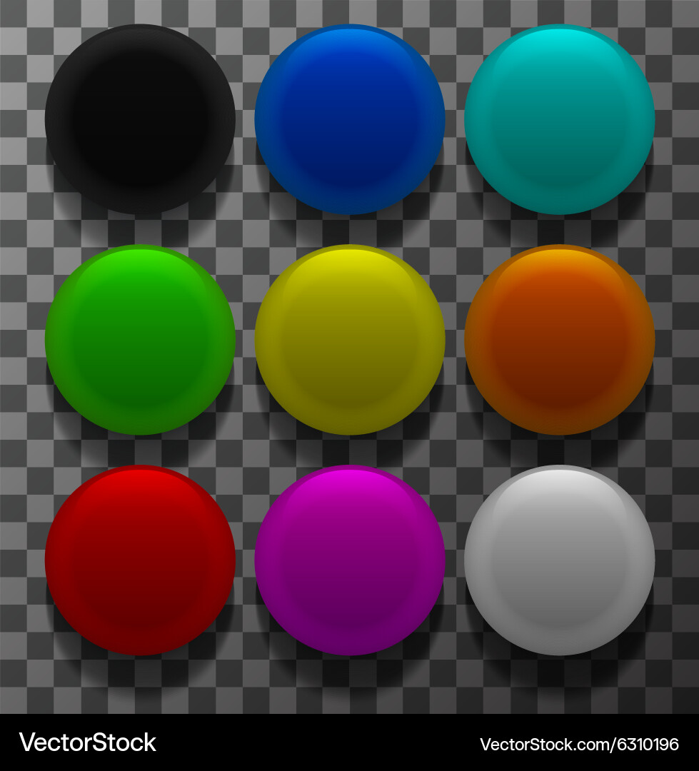 Modern colorful web buttons set vector image