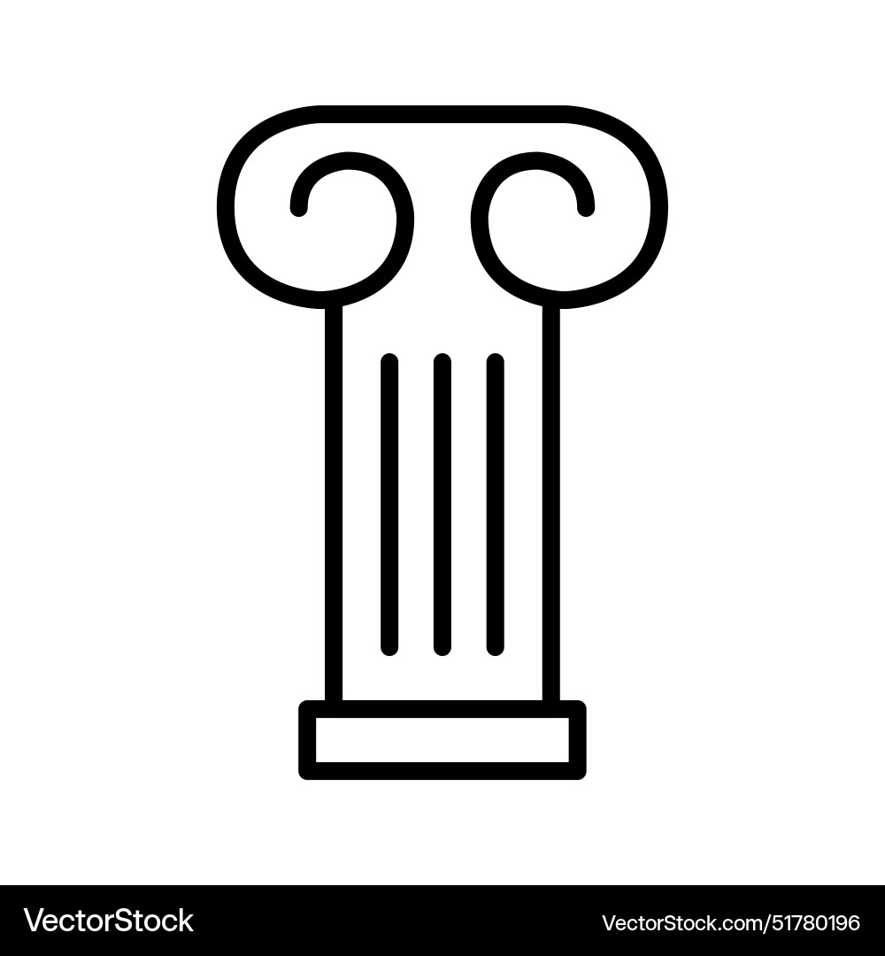 Pillar column icon ideal for architecture vector image