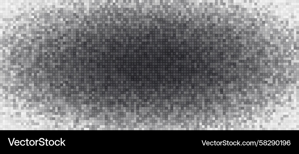 Pixel Gradient Radial Tech Pattern Vector Image
