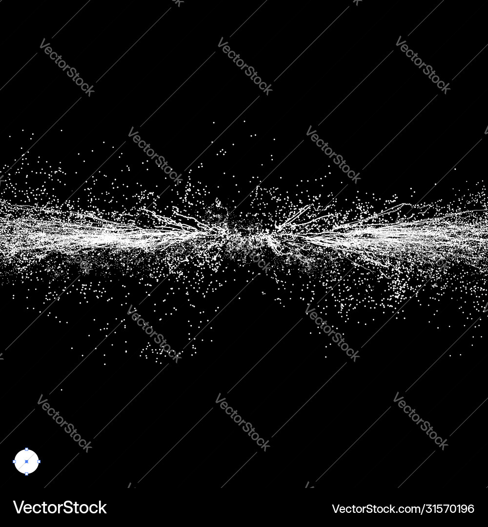 Point explode array with dynamic emitted Point explode array with dynamic emitted Vector Image