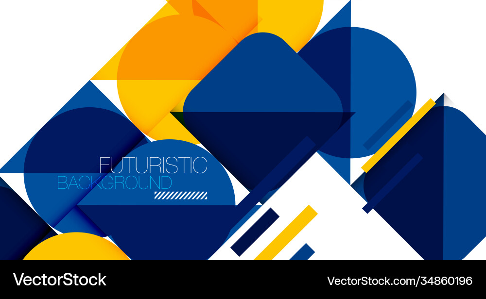 Simple circles and triangles abstract background Vector Image