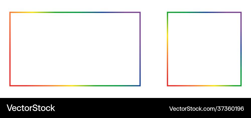Thin color empty frame isolated on white Thin color empty frame isolated on white vector image