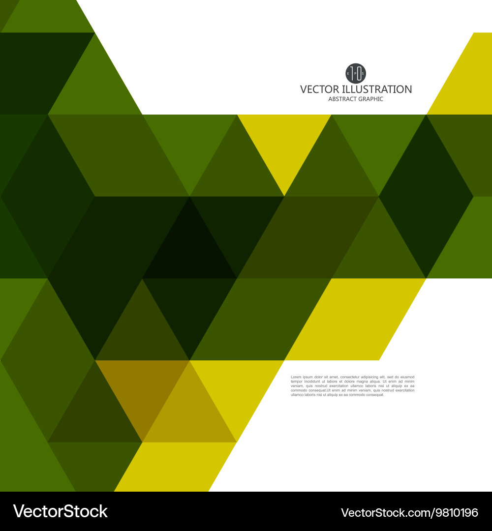 Triangular composition of abstract graphics vector image