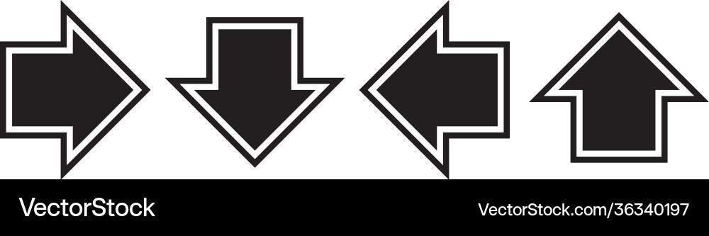 Arrow symbol icon for web and application vector image