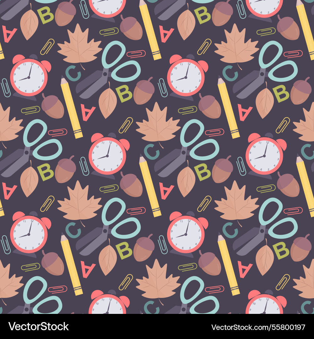 Back to school pattern Royalty Free Vector Image
