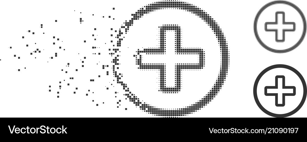 Broken pixel halftone create icon Vector Image