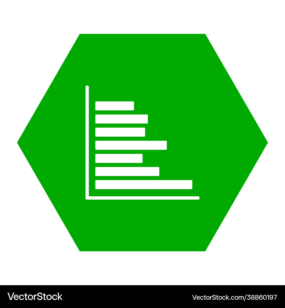 Chart and hexagon vector image
