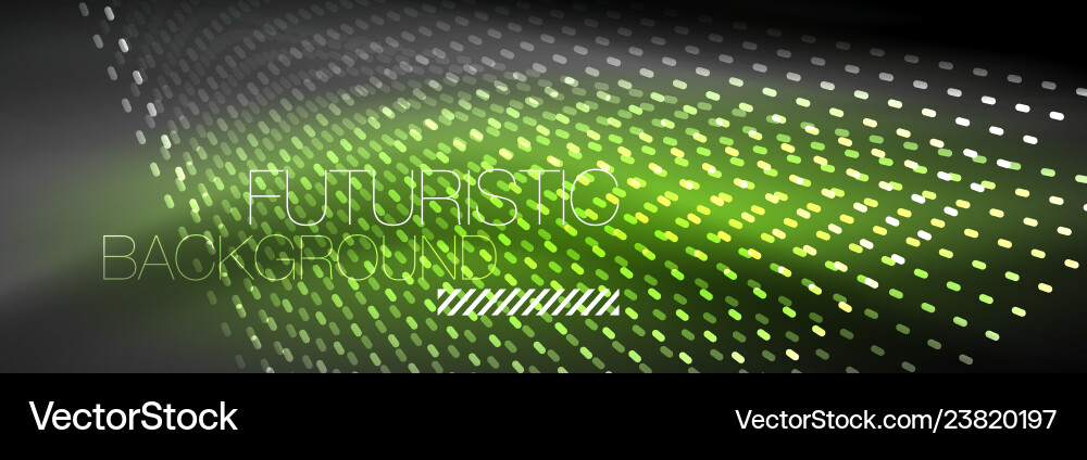 Digital flowing wave particles abstract background Vector Image