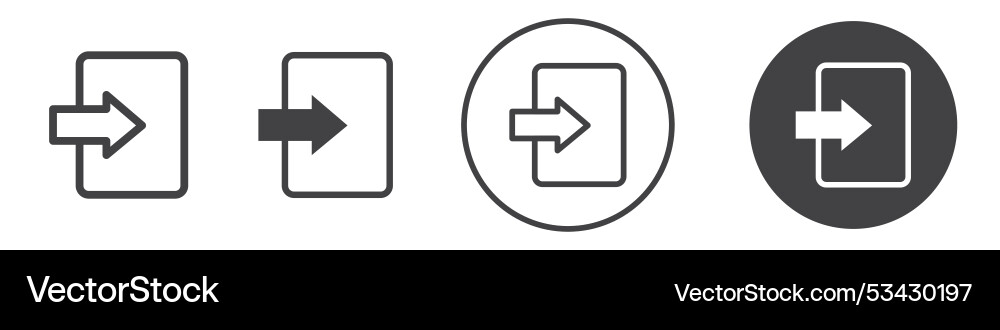 Exit icon thin line vector image
