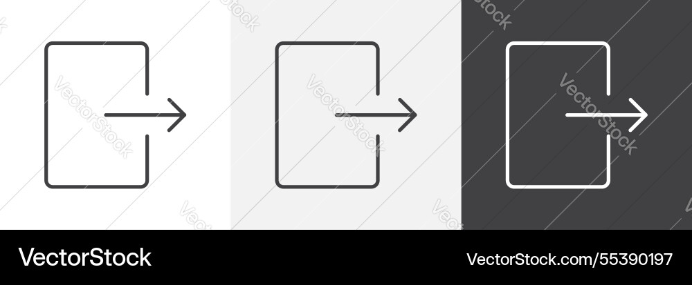 Exit icons graphics pack vector image