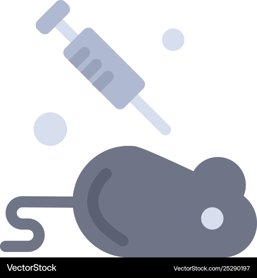Experiment laboratory mouse science flat color Experiment laboratory mouse science flat color Vector Image