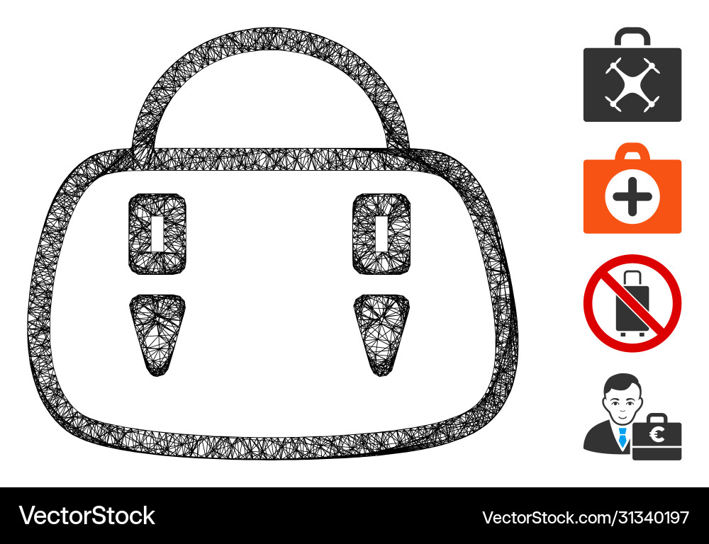 Handbag web mesh Handbag web mesh Vector Image