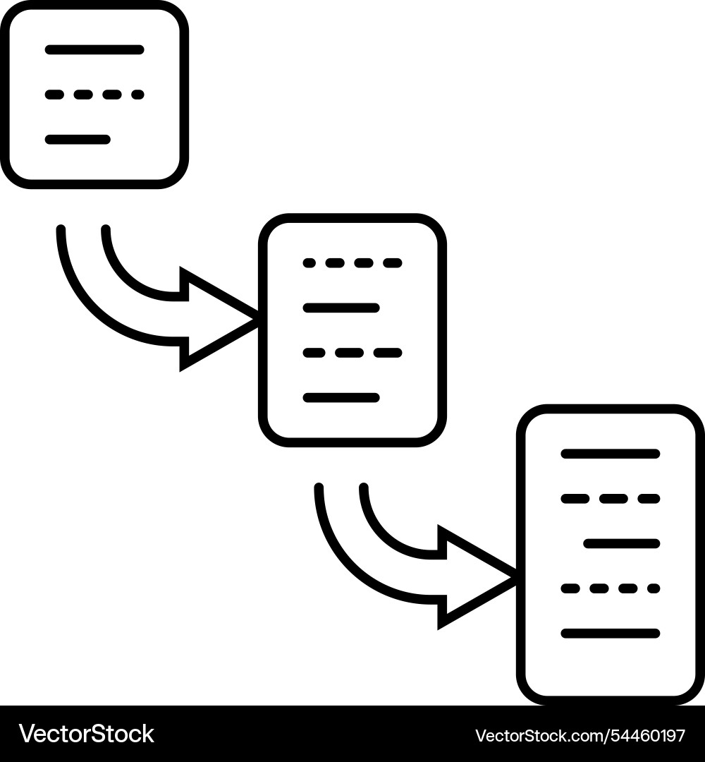 Hierarchy ux ui design line icon vector image