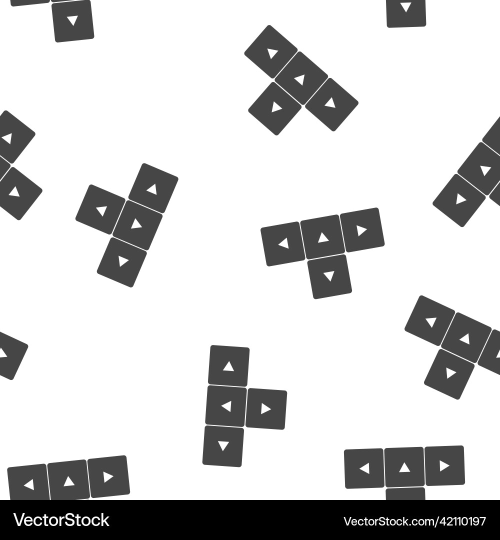 Icon arrow button keyboard seamless pattern Vector Image