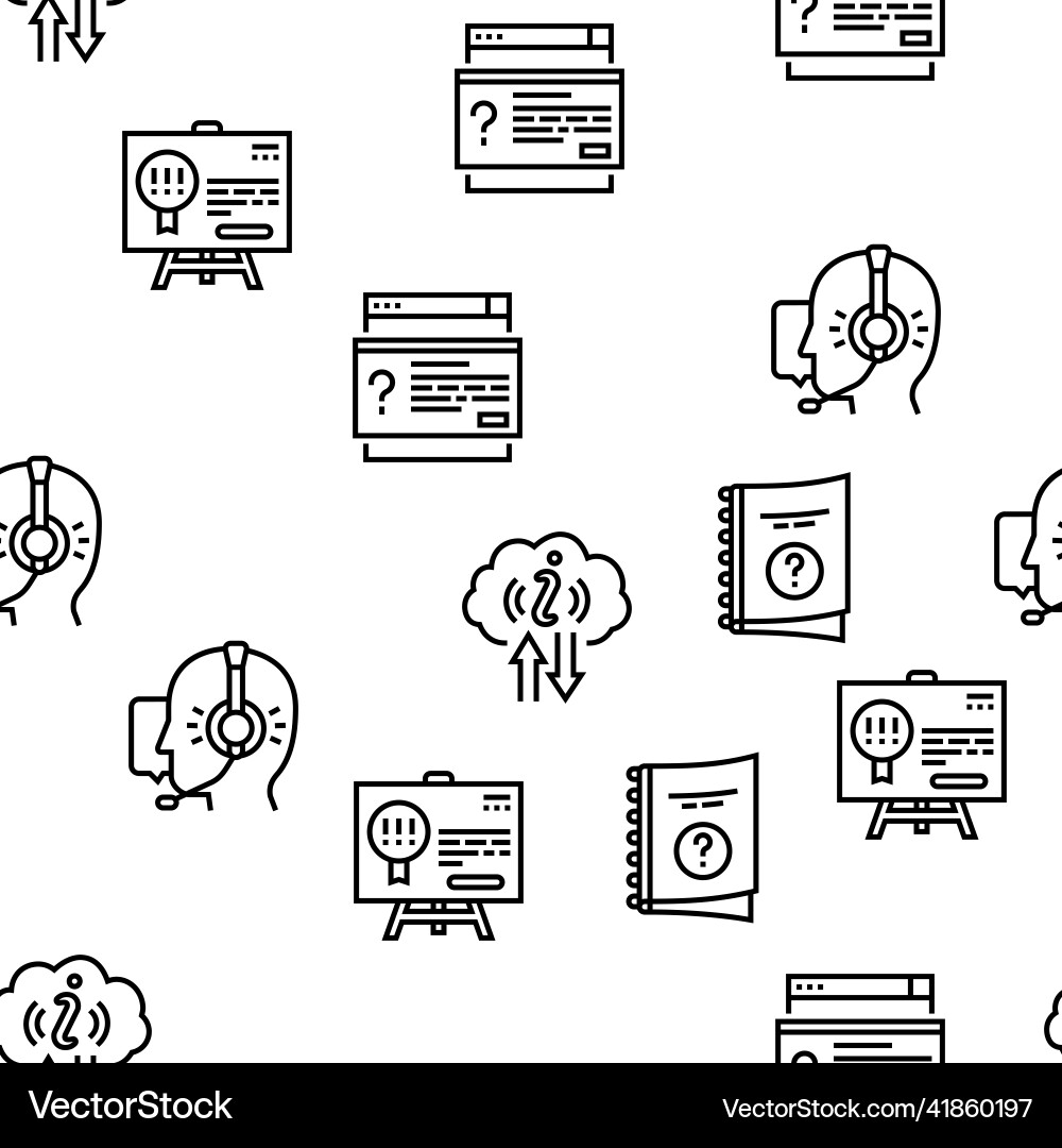 Information and client supporting seamless Information and client supporting seamless Vector Image