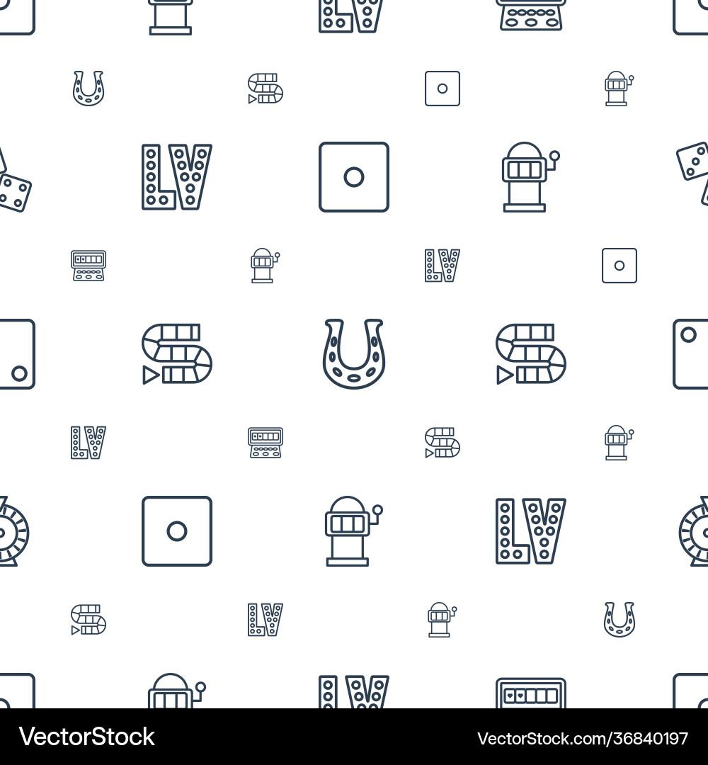 Lucky icons pattern seamless white background Vector Image