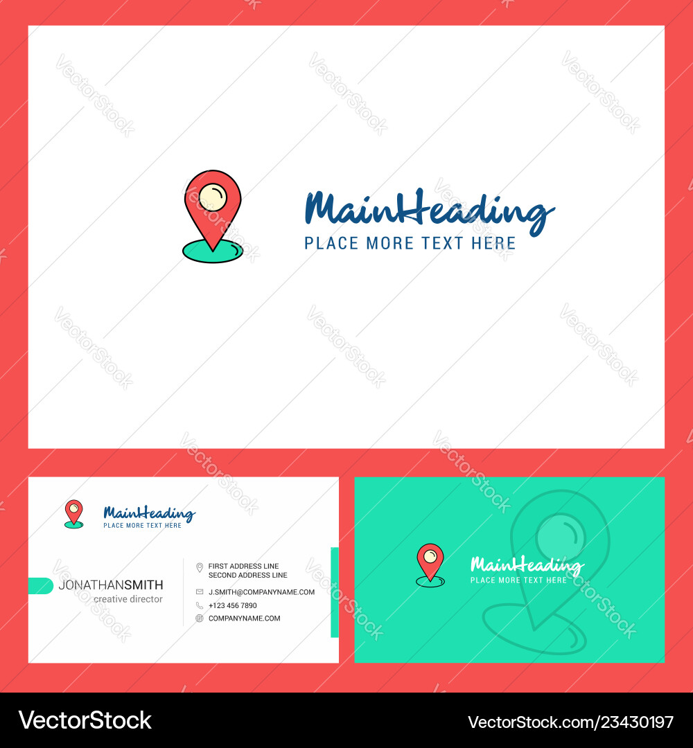 Map pointer logo design with tagline front Map pointer logo design with tagline front vector image