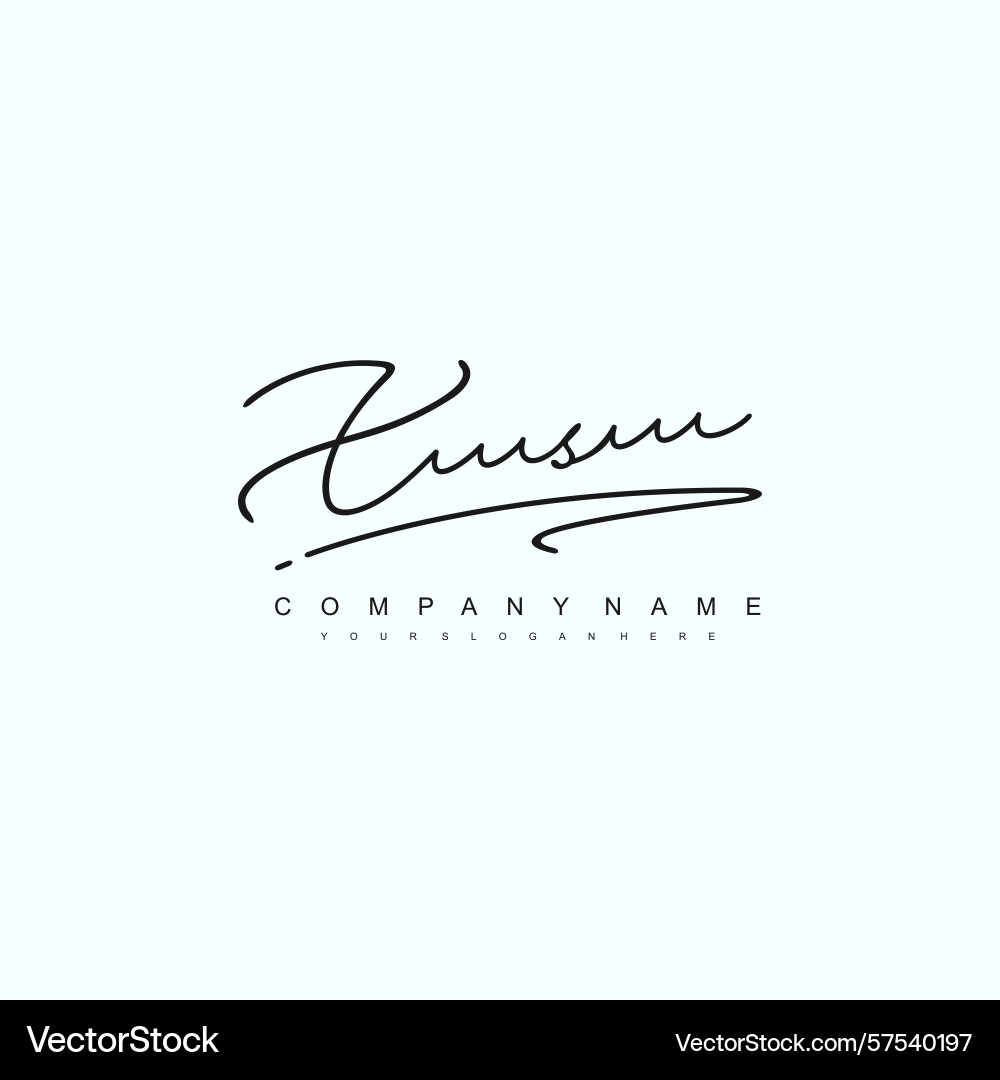 Minimal signature logo design with xs initials Minimal signature logo design with xs initials Vector Image