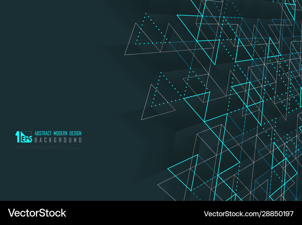 Modern Tech Triangle Pattern vector image