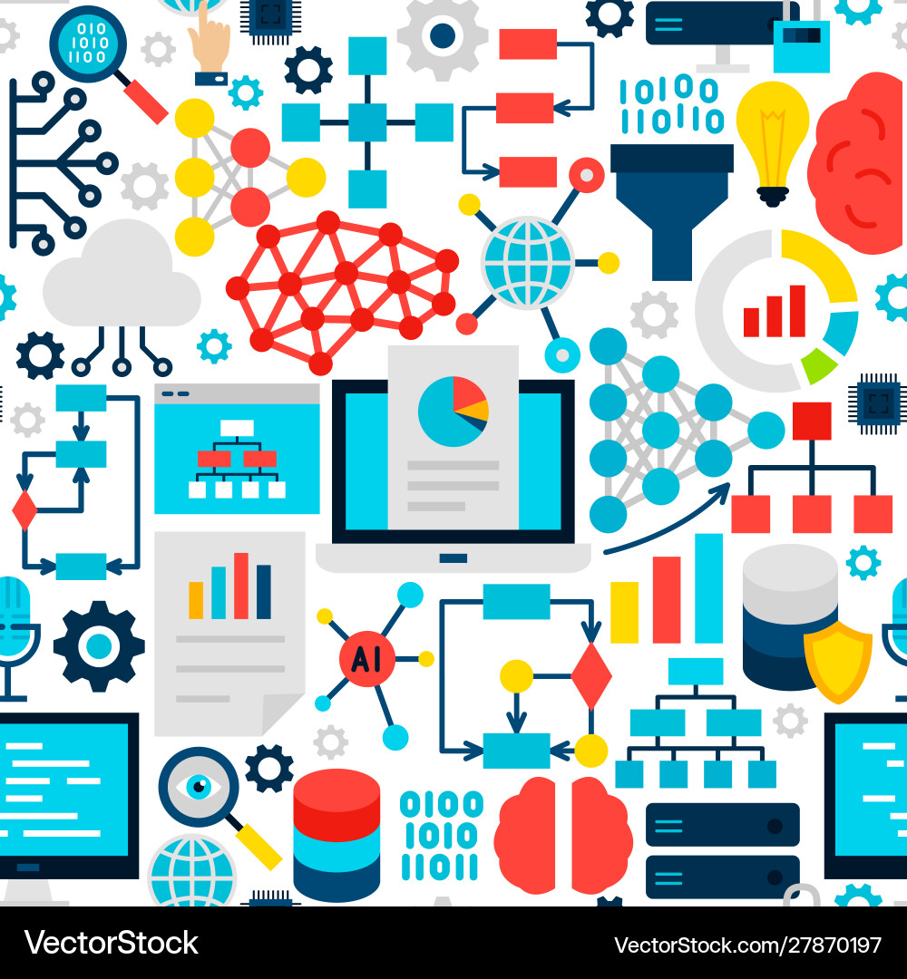 Neural Network Pattern vector image