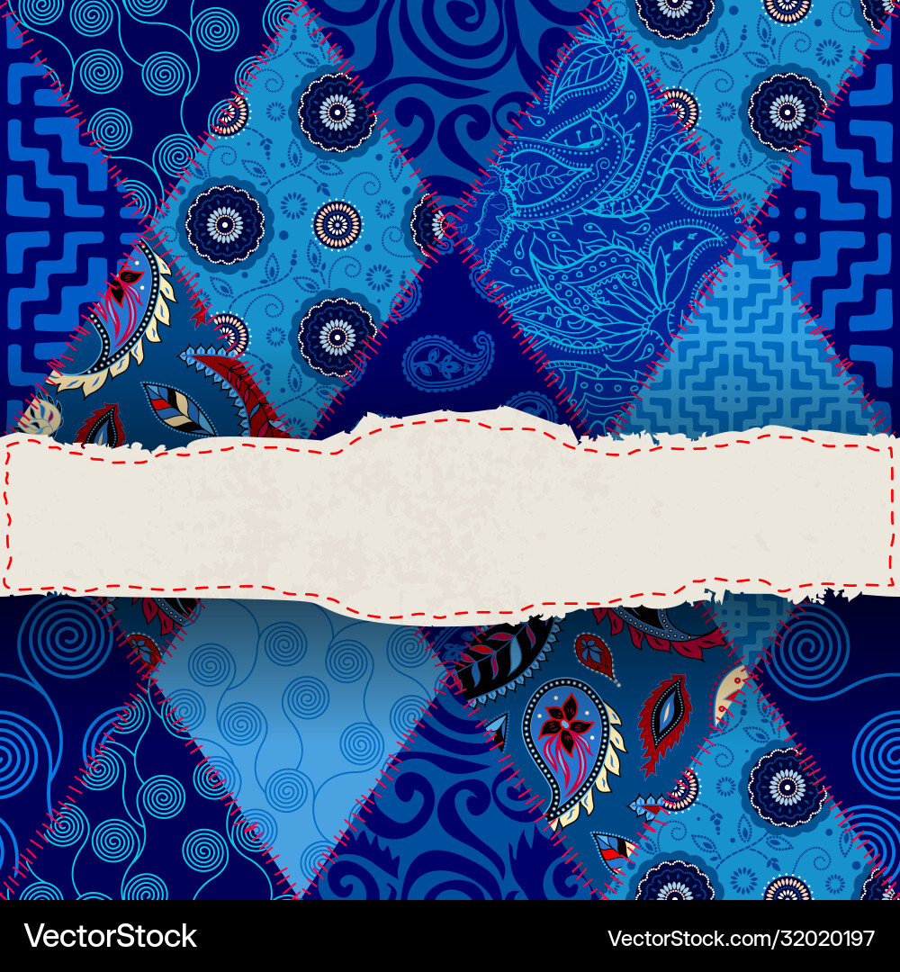 Patchwork textile pattern seamless quilting Patchwork textile pattern seamless quilting vector image
