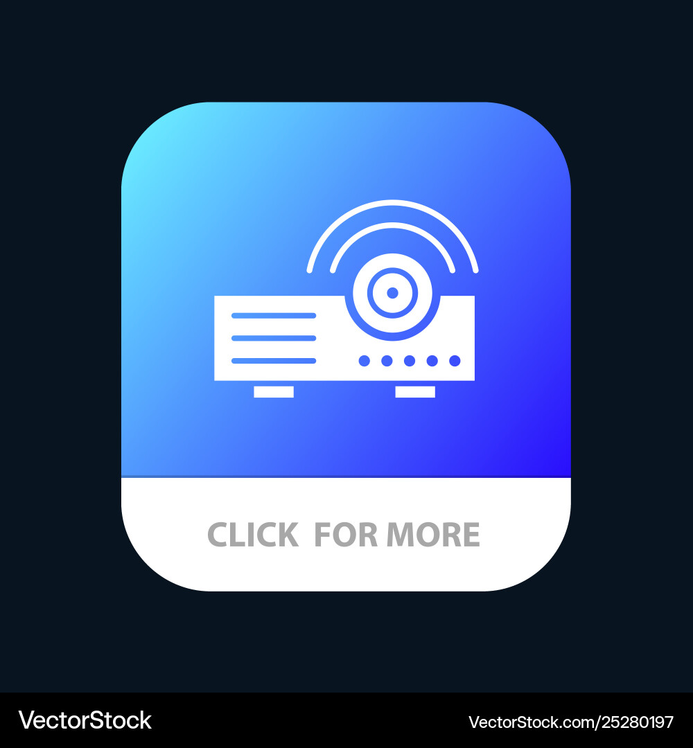 Presentation projector machine service mobile app Vector Image