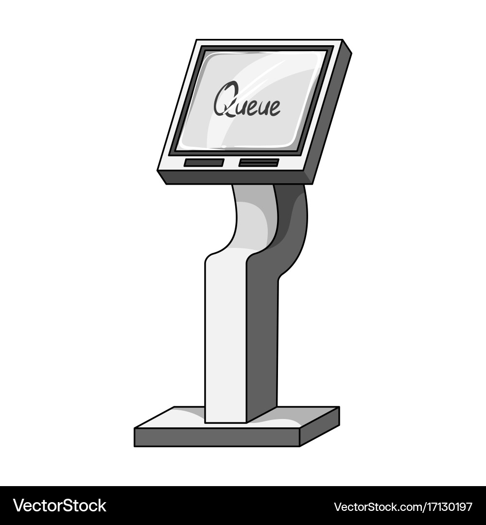 Queue access terminal terminals single icon Vector Image