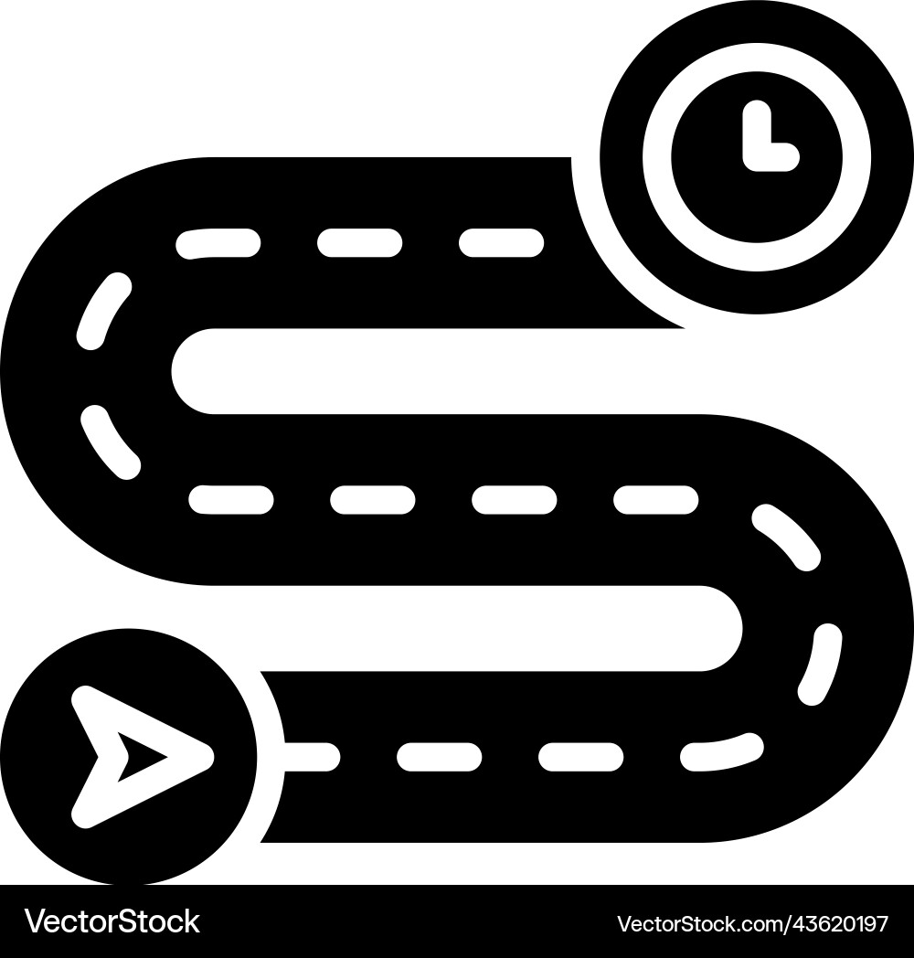 Route Map Navigation Icon vector image