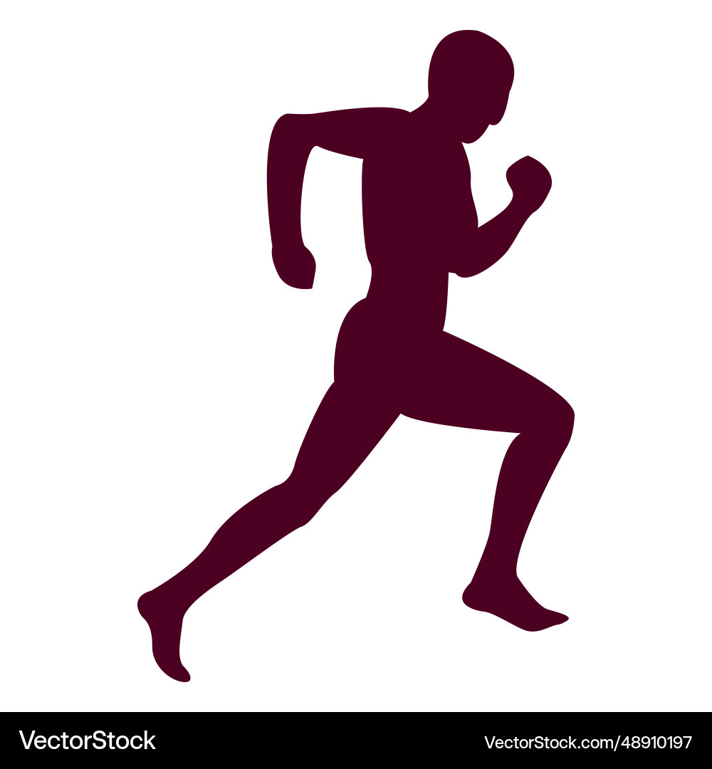 Running Man Silhouette Sequence vector image