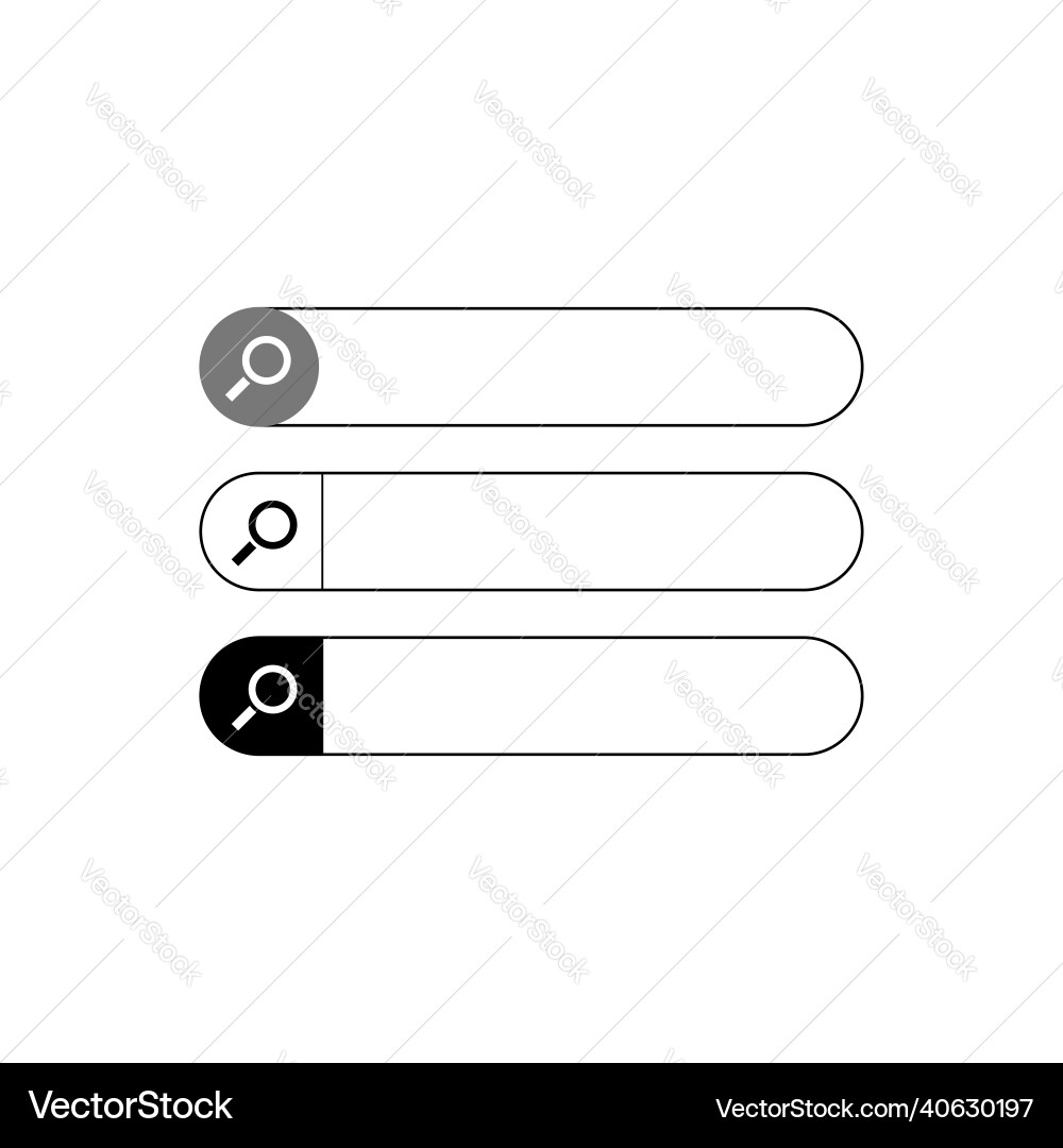 Search bar with icon without placeholder html Search bar with icon without placeholder html vector image