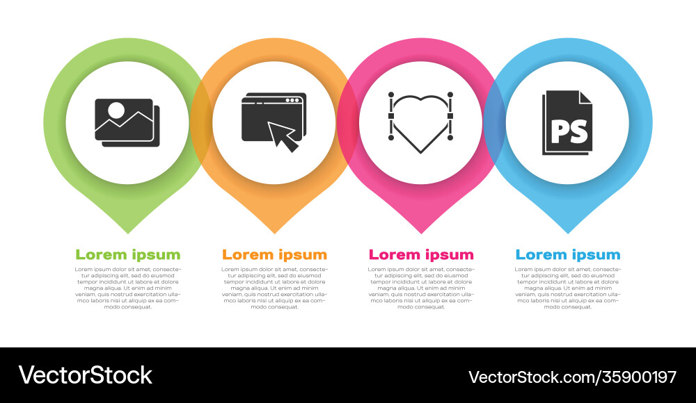 Set picture landscape web design and development Set picture landscape web design and development vector image
