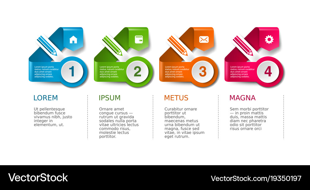 Timeline Workflow Presentation Template vector image