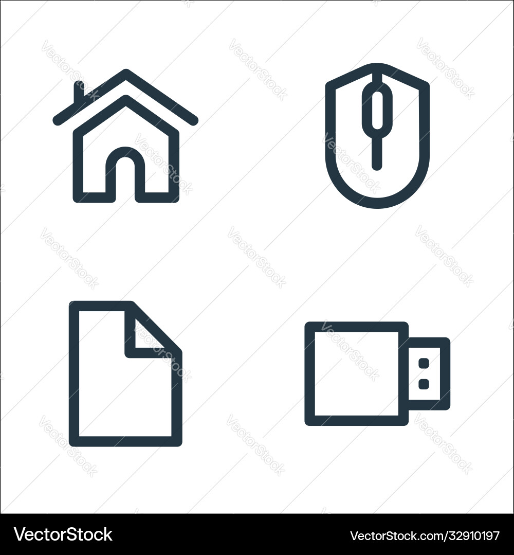 User interface line icons linear set quality User interface line icons linear set quality vector image