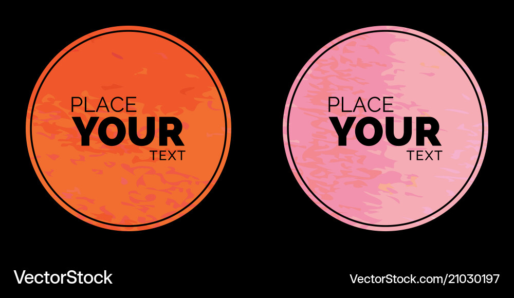 Watercolor circle background set with text Watercolor circle background set with text vector image