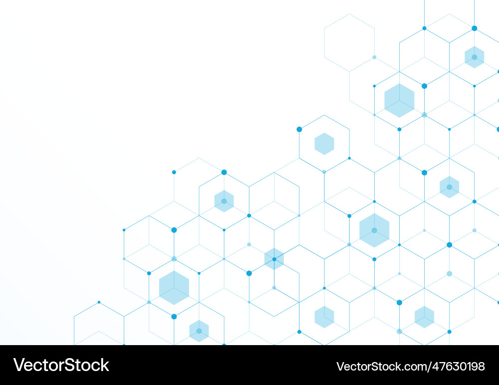 Abstract hexagonal molecular structures Abstract hexagonal molecular structures vector image