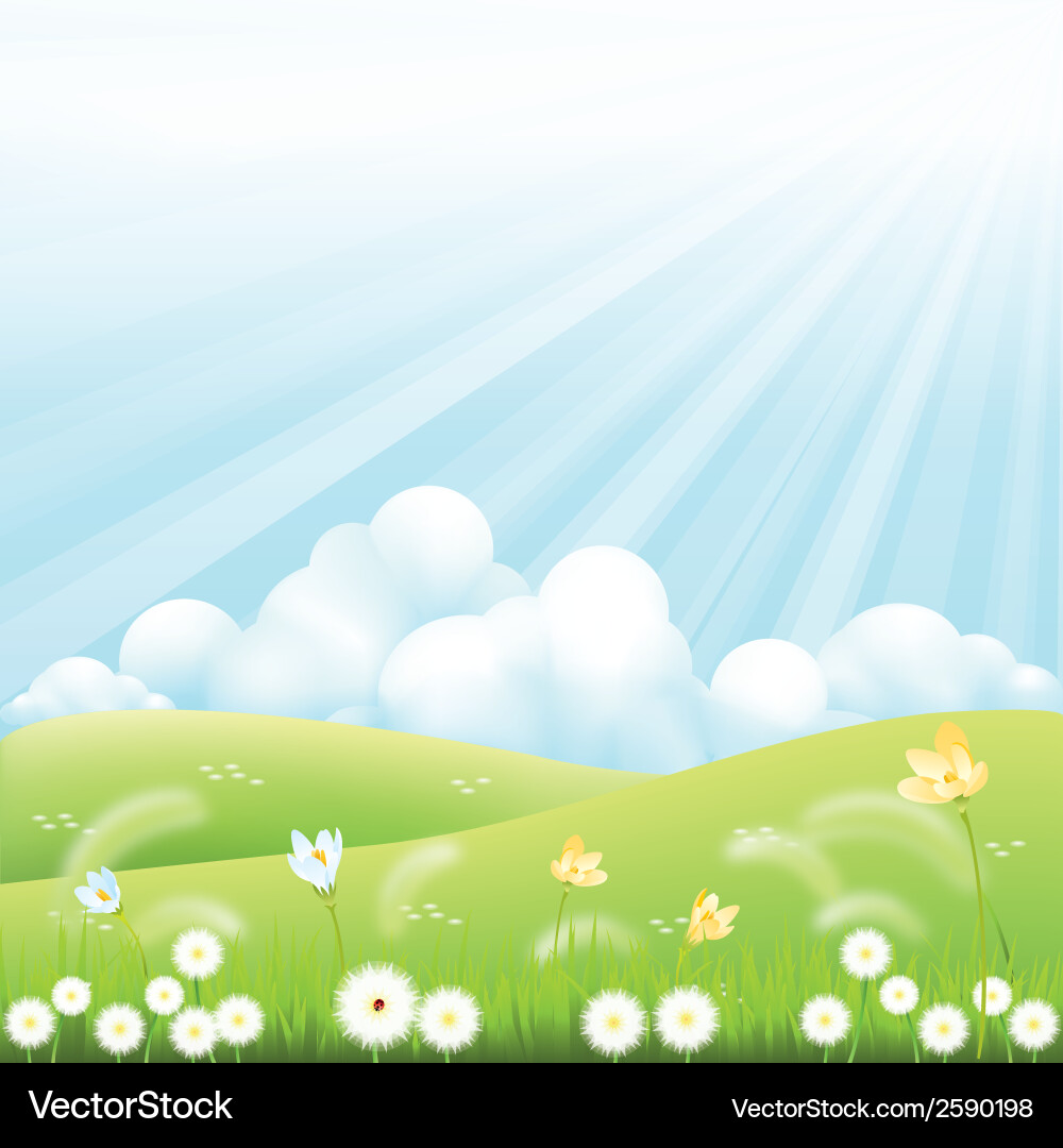 Abstract spring background with some special Vector Image