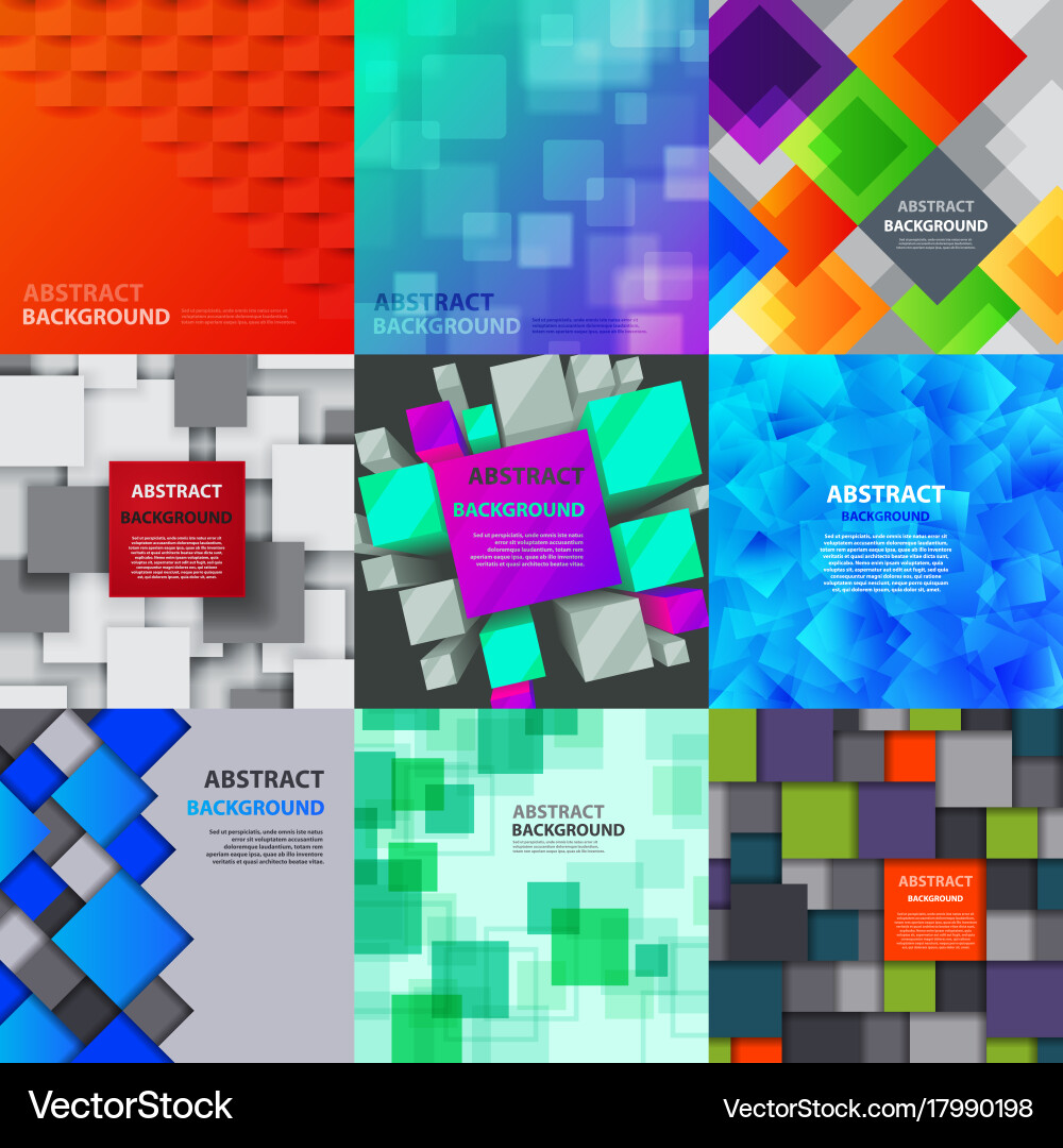 Abstract square background vector image