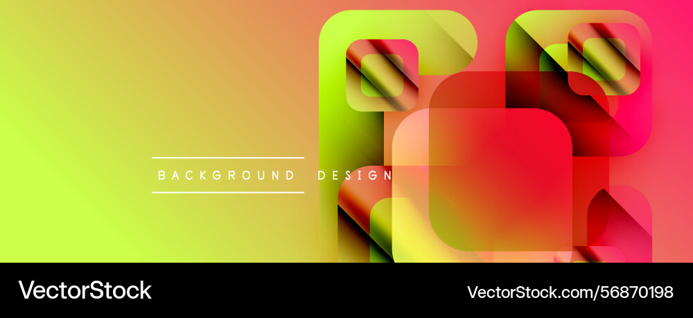 Abstract vibrant background overlapping squares Abstract vibrant background overlapping squares Vector Image