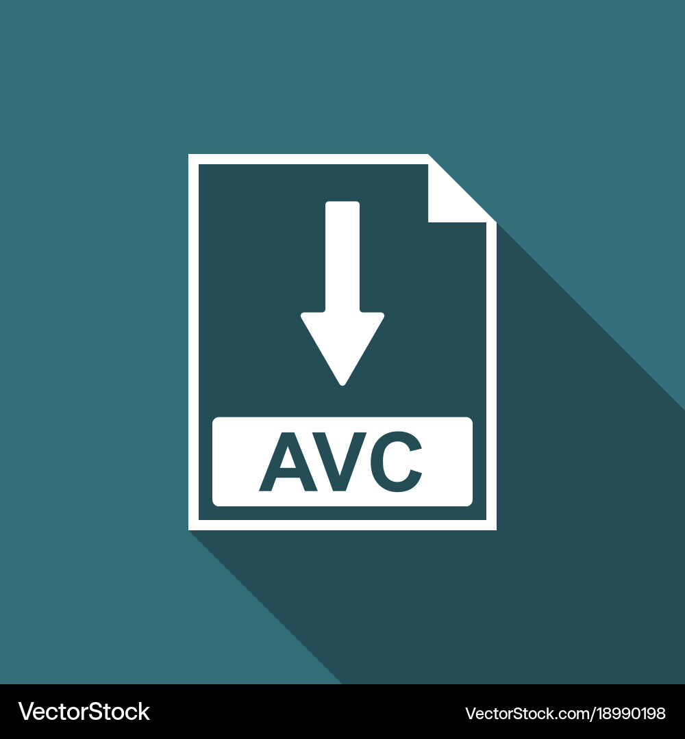 Avc file document icon download button Vector Image