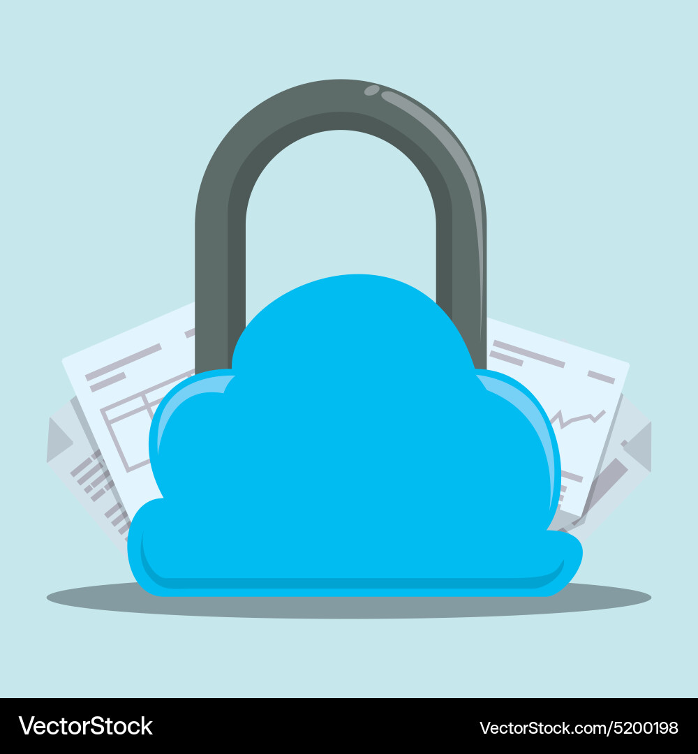 Cloud computing design vector image