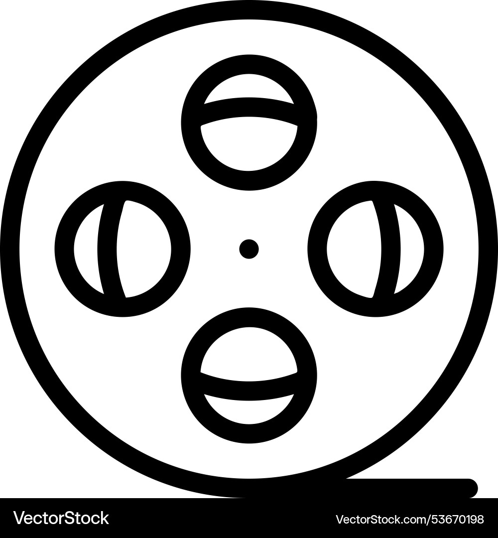 Film roll icon thin linear style design isolated Vector Image