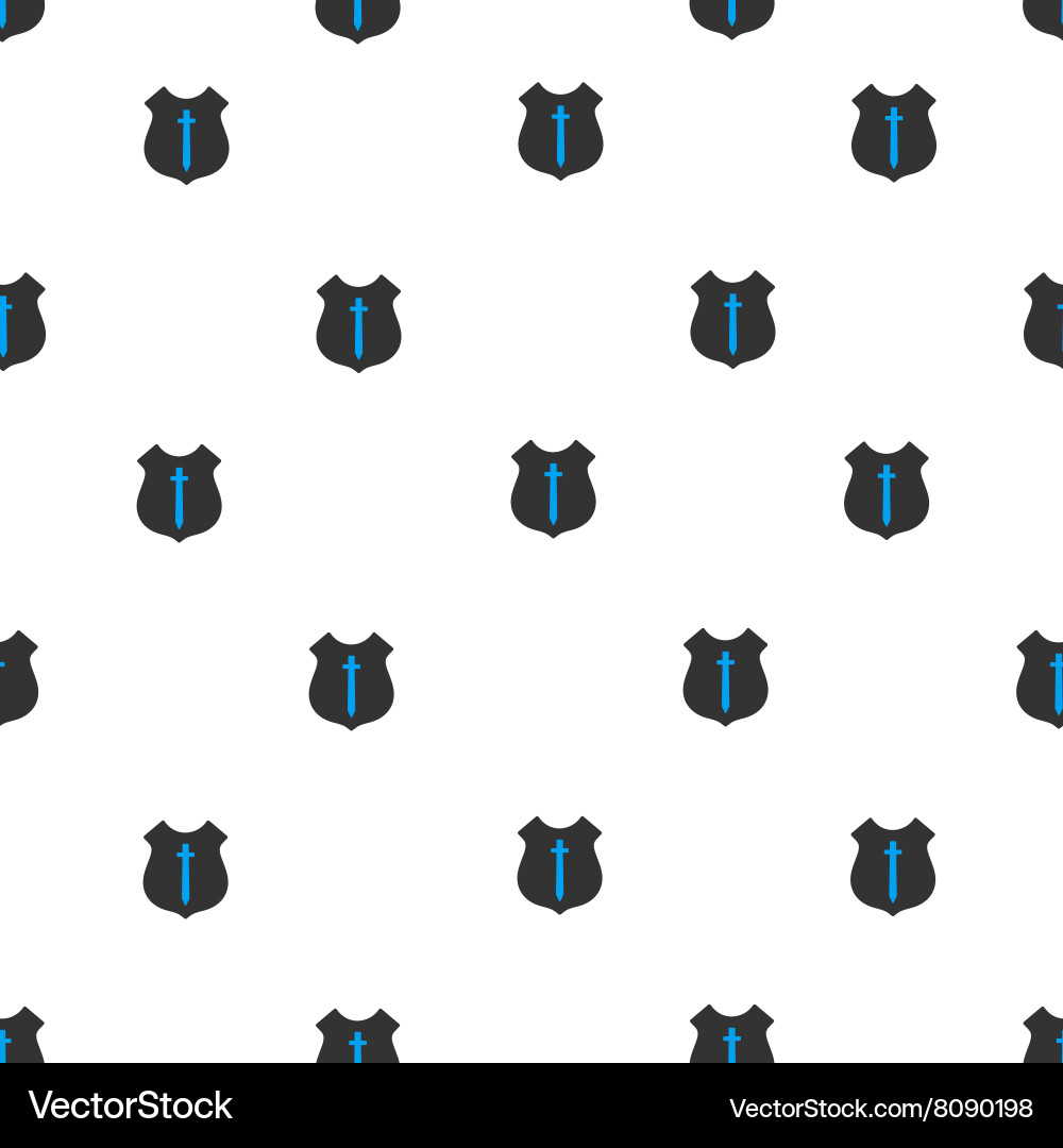 Guard shield flat seamless pattern vector image