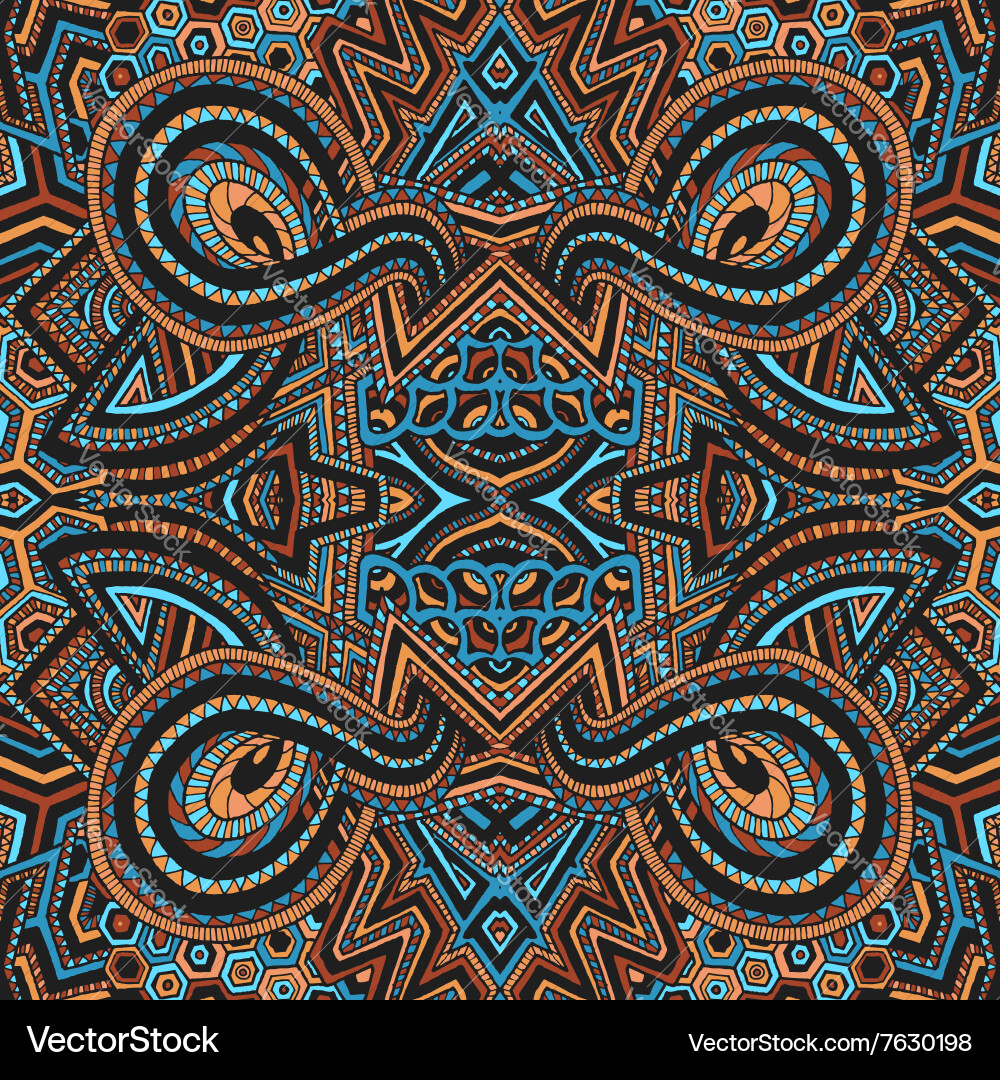 Psychedelic Zentangle Pattern Vector Image