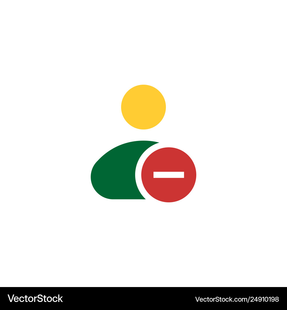Remove user action icon Remove user action icon vector image