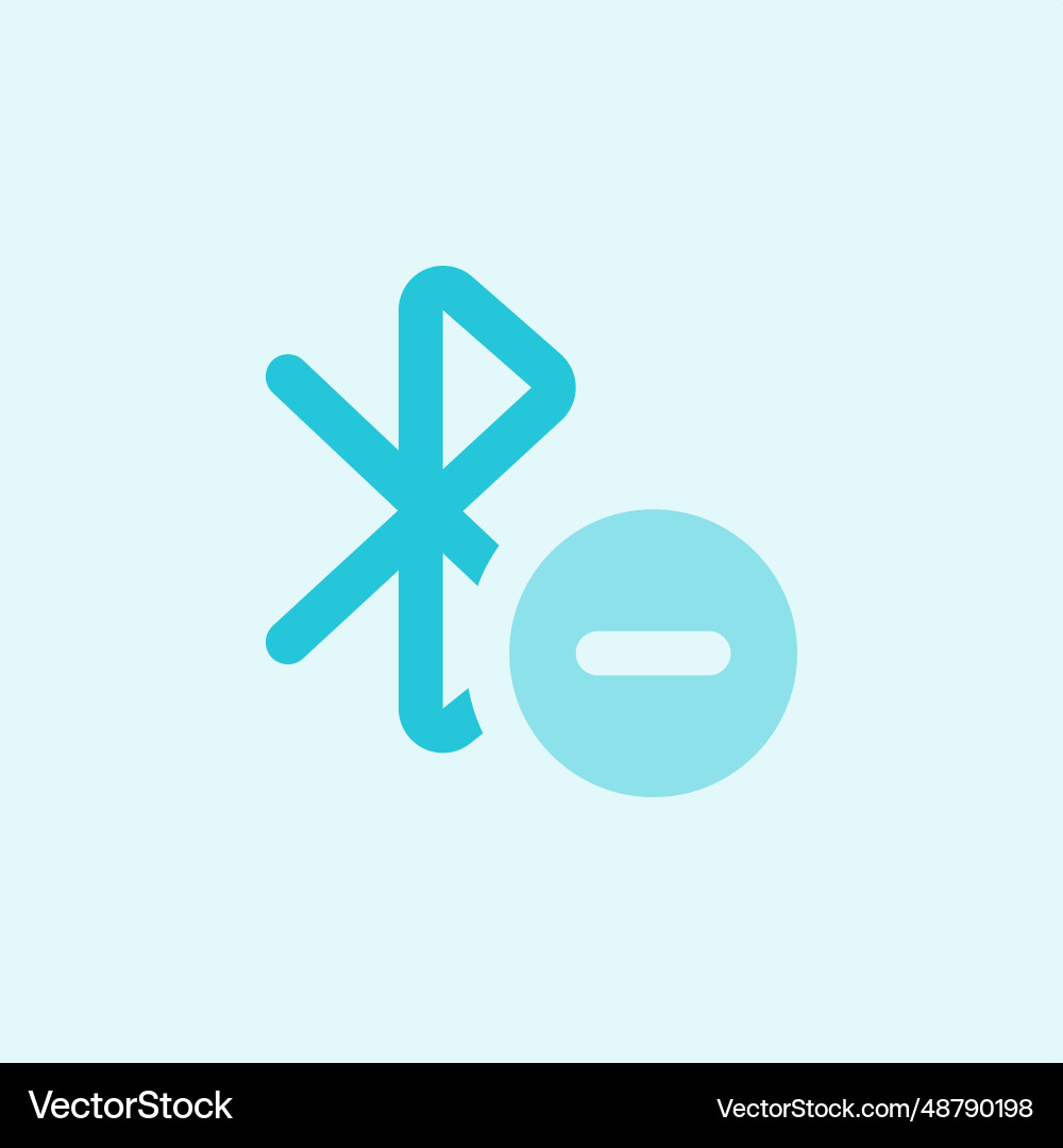 Removing bluetooth pairing from the device vector image
