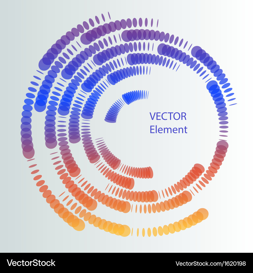 Round design element vector image
