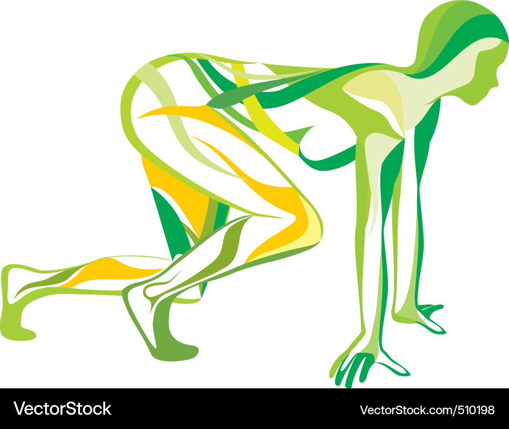 Running Start Vector Image